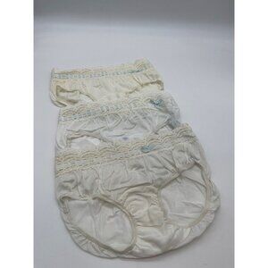 Vintage Lot or 3 1970's Panties size S/M Cotton and Silky Sexy Cute Lacy sheer R